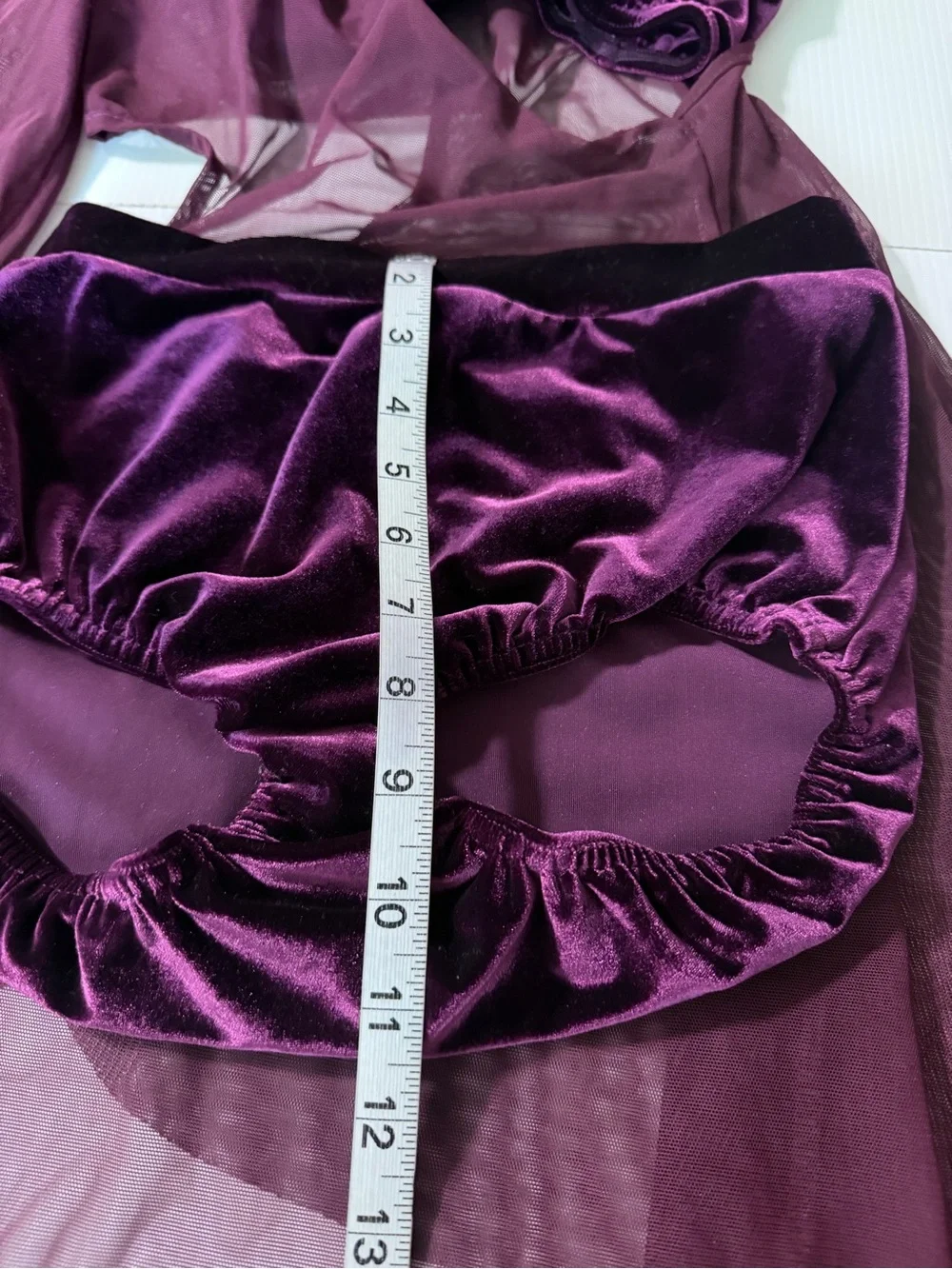 Kelle dance costume 2 piece purple mesh velvet STATE OF GRACE 8368 lyrical MA
